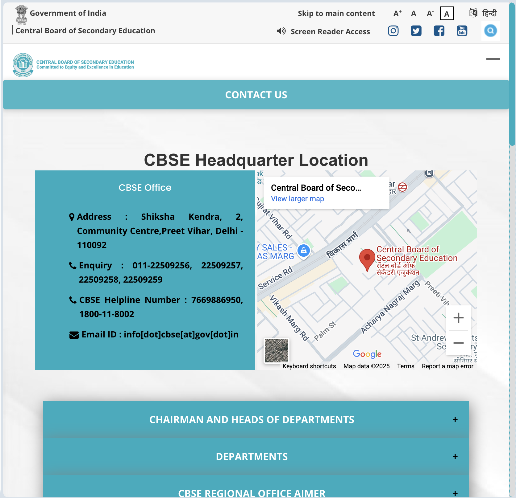 Contact us page html